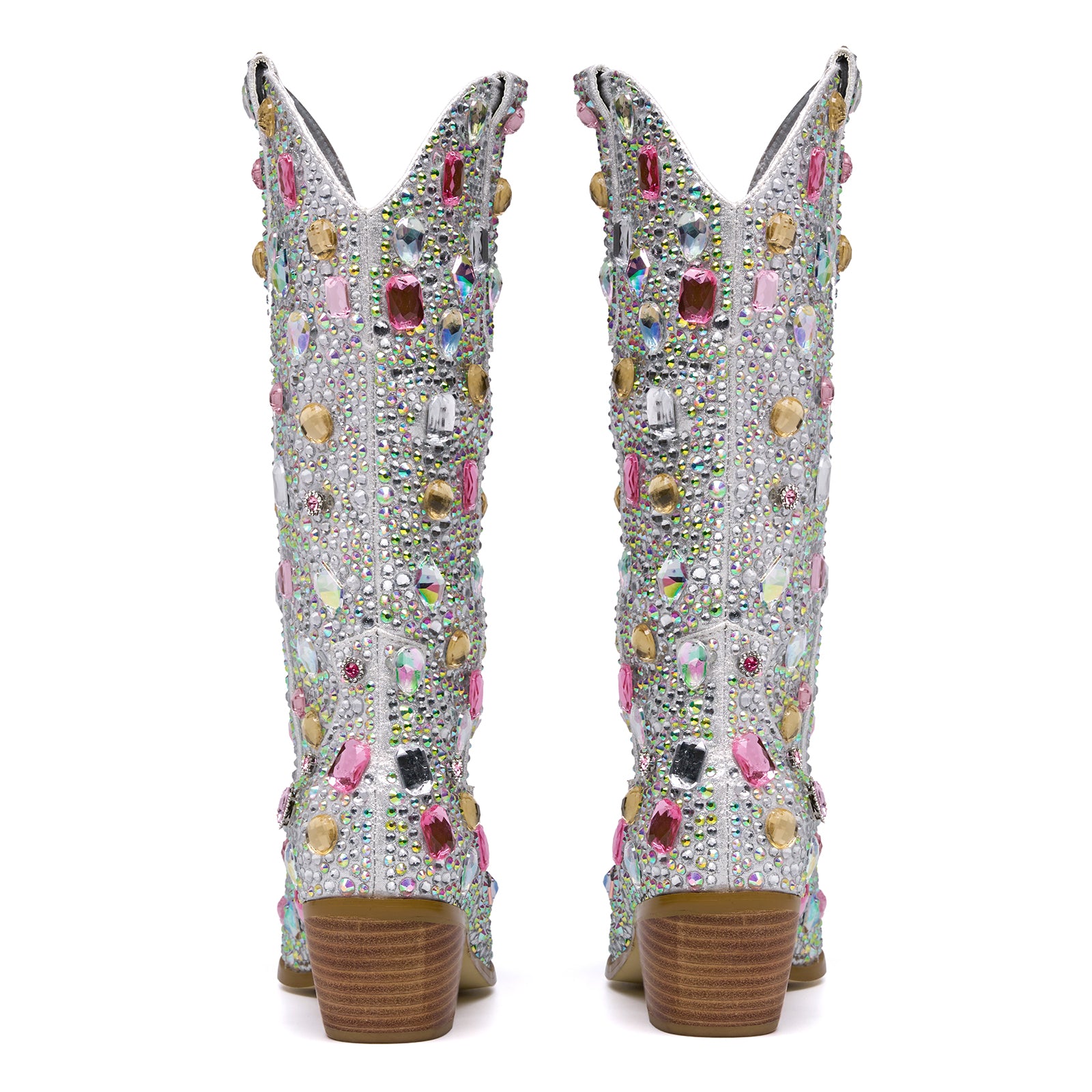 Shiny Adorned Gem Cowboy Boots for Women