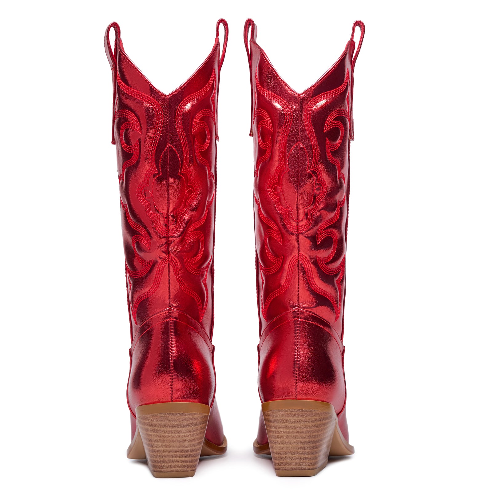 Sparkle Mid Wide Calf Western Embroidered Knee High Cowboy Boots