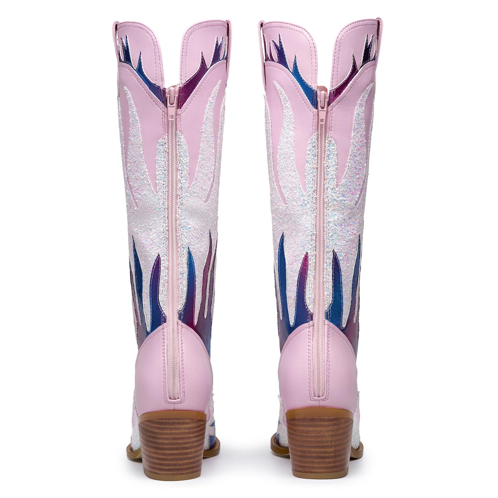 Embroidered Tall Pull On Knee High Cowboy Boots for Women