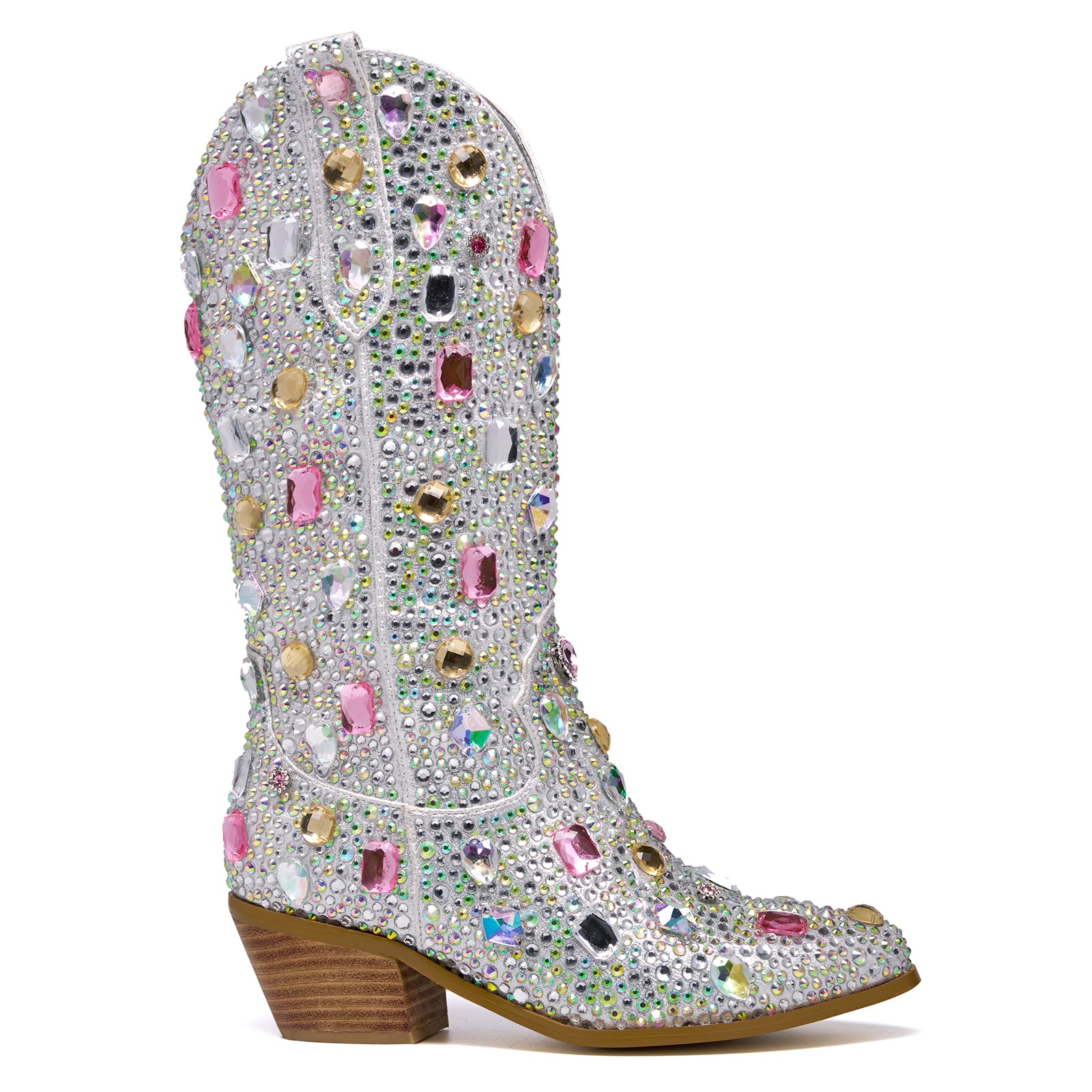 Shiny Adorned Gem Cowboy Boots for Women